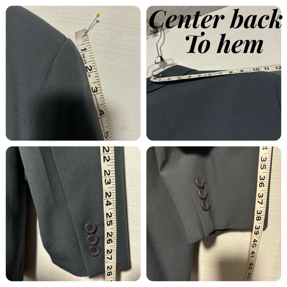 MNY Designed in Italy Collezioni Gray Double Breasted Suit Jacket Blazer 50L EUC - Picture 9 of 12